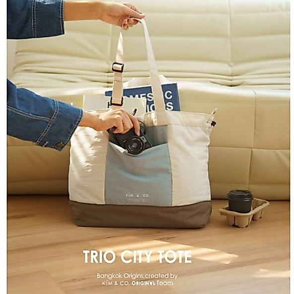 KIM&CO. ORIGINAL – TRIO CITY TOTE (KCBT015) โททใบเดียวที่พร้อมไปกับคุณทุกวัน ฟังก์ชันครบ จุได้เยอะ กันน้ำ