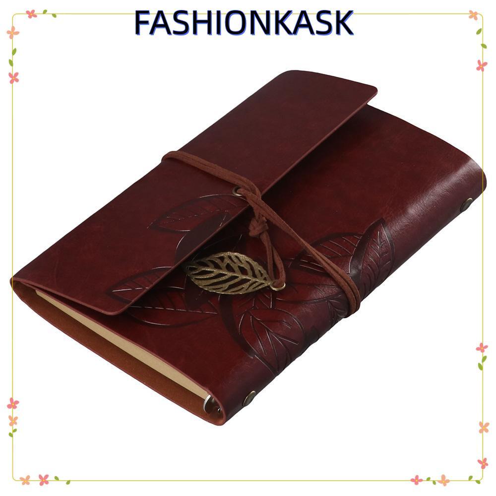 IFASHIONKA Travelers Notebook, Leaf PU Leather Journal Sketchbook, Creative Hand Account Book Home
