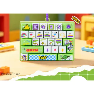 Disney-- คีย์บอร์ดลิขสิทธิ์ Pixar Toy Story Pop It Fidget Toy, คลายเครียดคีย์ตัวอักษร S