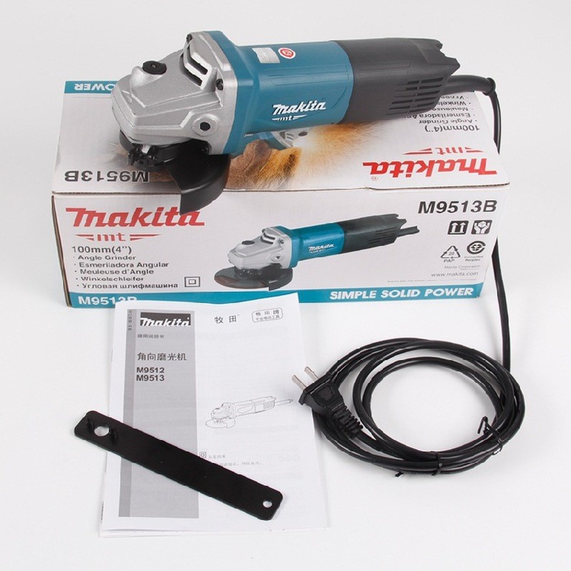 ญี่ปุ่น makita ของแท้เครื่องบดมุม makita M9513B เครื่องเจียรตัด M9512B สวิตช์ด้านหลัง