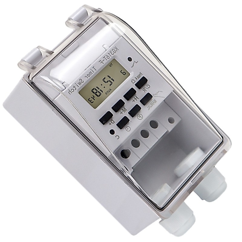 HL โปรแกรม 40A 110V จับเวลาส่วนประกอบการออกแบบกันน้ําสําหรับควบคุมในร่มกลางแจ้ง