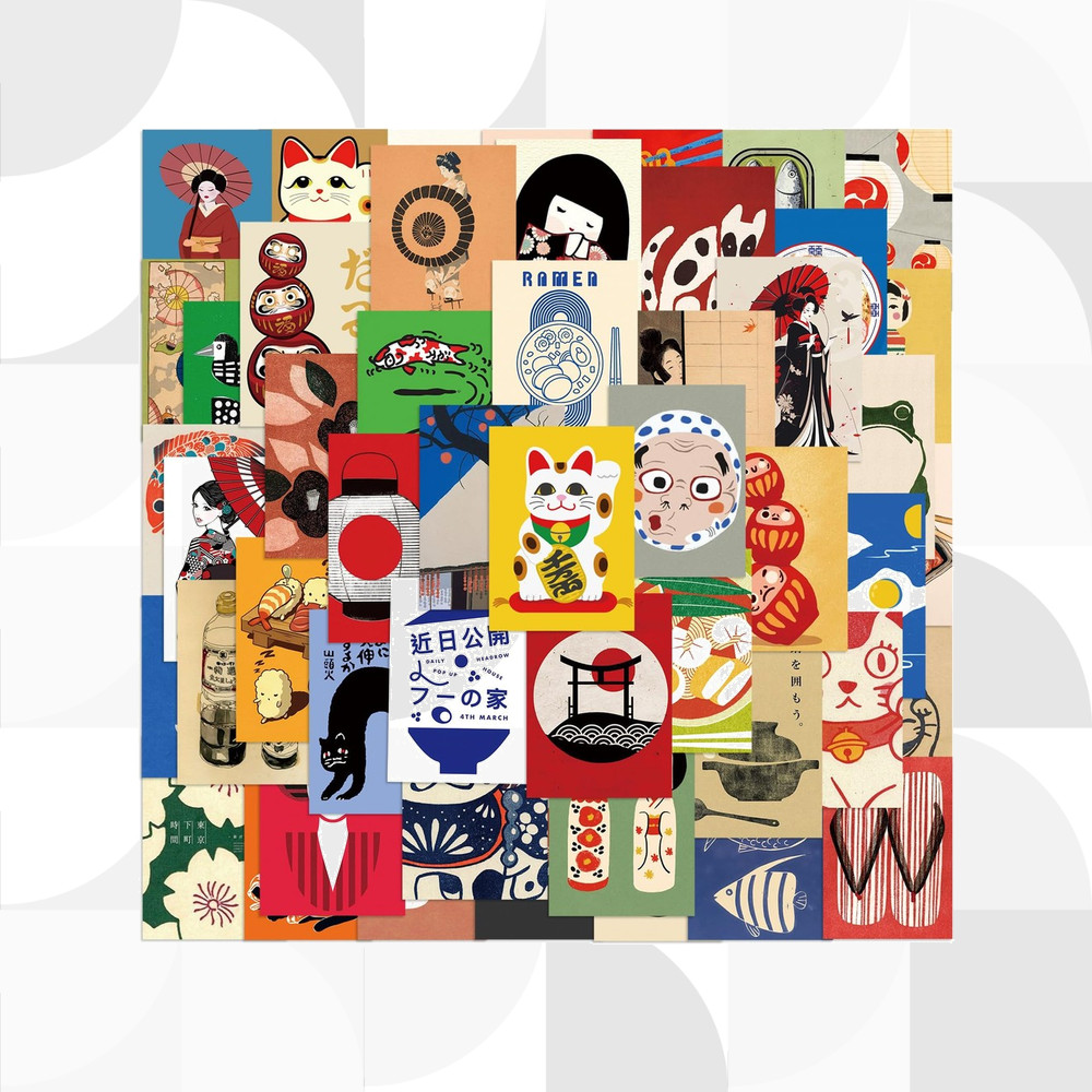 Japanese Culture Sticker (Only 1 Piece Randomly Not a Set) สติ๊กเกอร์【ส่งตรงจากญี่ปุ่น】