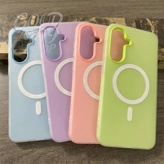 GOOD🔥สีลูกกวาด 2-in-1 เคสป้องกัน A54 A35 5G เหมาะสําหรับ Samsung A55 A35 S24FE S22U S23U S24U S25ULTRA เคสแม่เหล็กเคลือบ