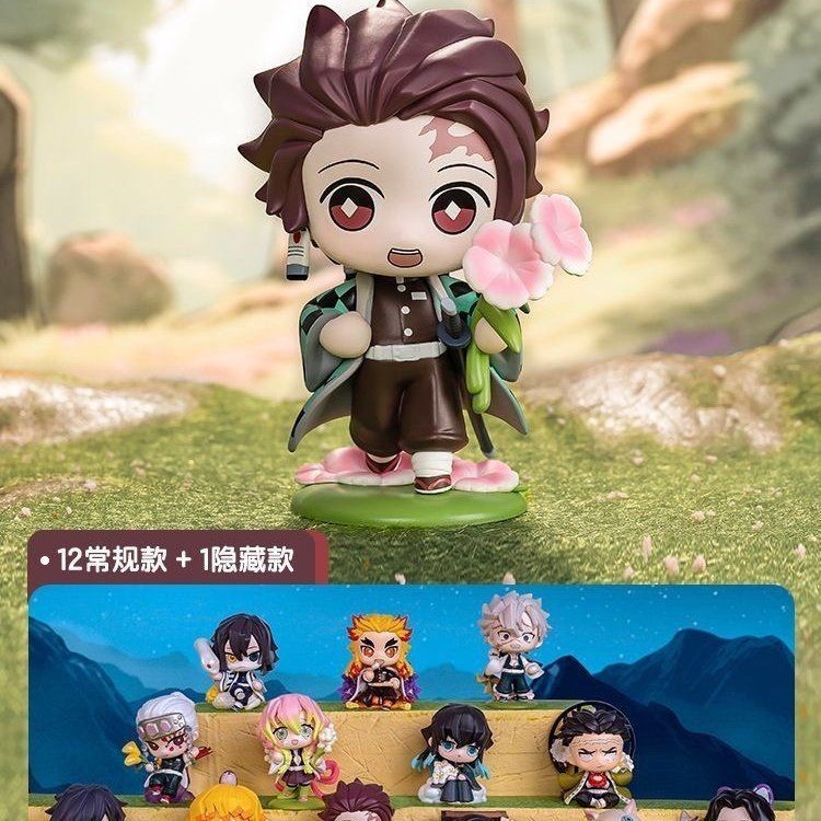 【พร้อมส่ง】ตุ๊กตาดาบพิฆาตอสูร P POPMART POPMART Demon Slayer Birth Flower Series Mystery Box Figure D