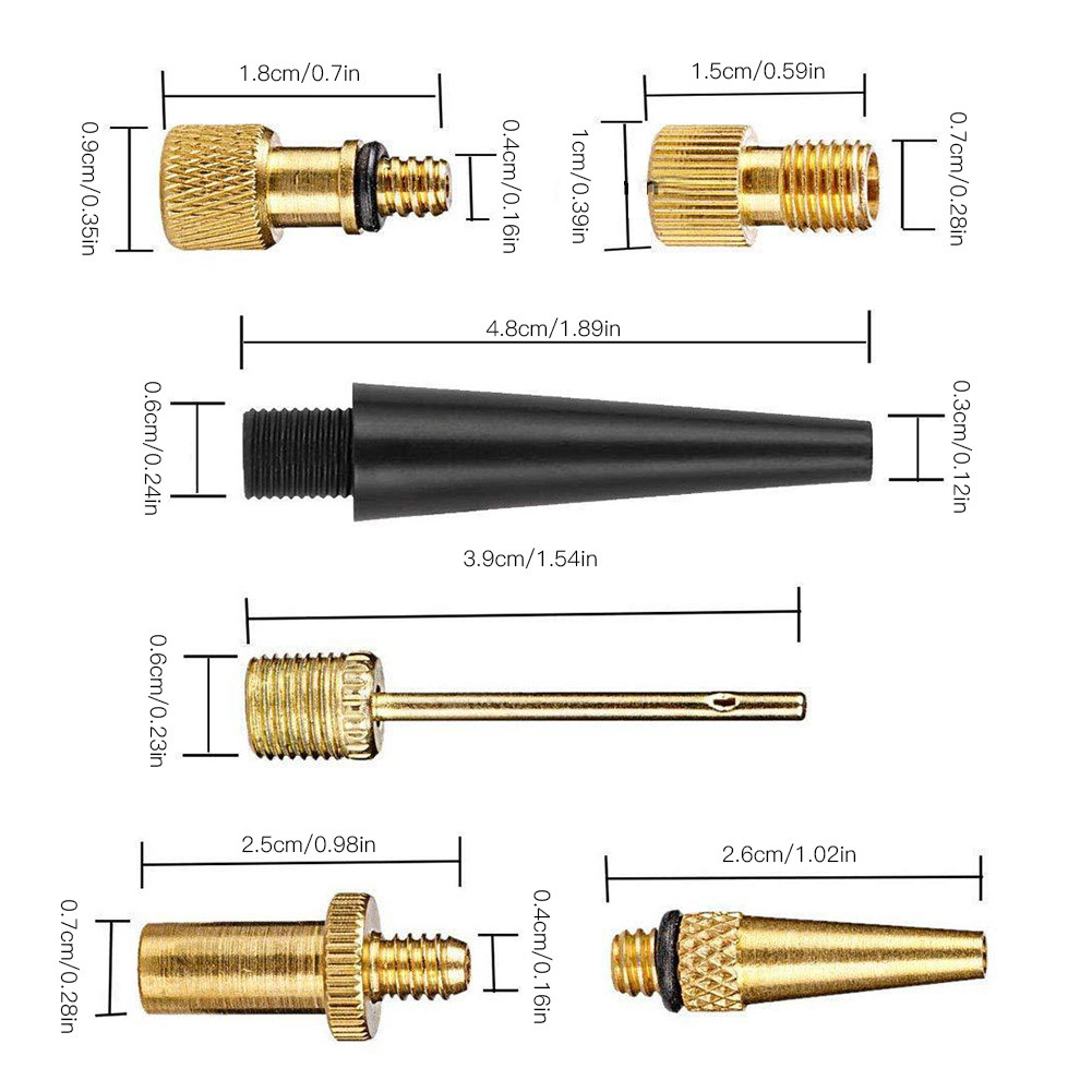 Tomvorks Bicycle Valve Adapter Ultra Lightweight 15pcs Kit ที่เหมาะสมกิจกรรมกลางแจ้ง SV AV DV