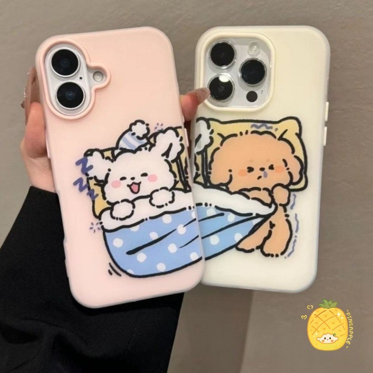 สําหรับIPhone 16 E 15 14 Plus 13 12 11 Pro Max X XR XS Max 7 8 Plusน่ารักน่ารักผ้านวมSnatchingการ์ตู