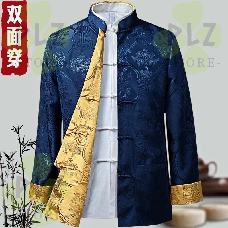 T Tang ชุดผู้ชายแขนยาว Han ชุด/Tang Top/Tang Plus ขนาด/Tang Boy สไตล์เสื้อสูทผู้ชาย/เสื้อผ้าเสื้อผ้า