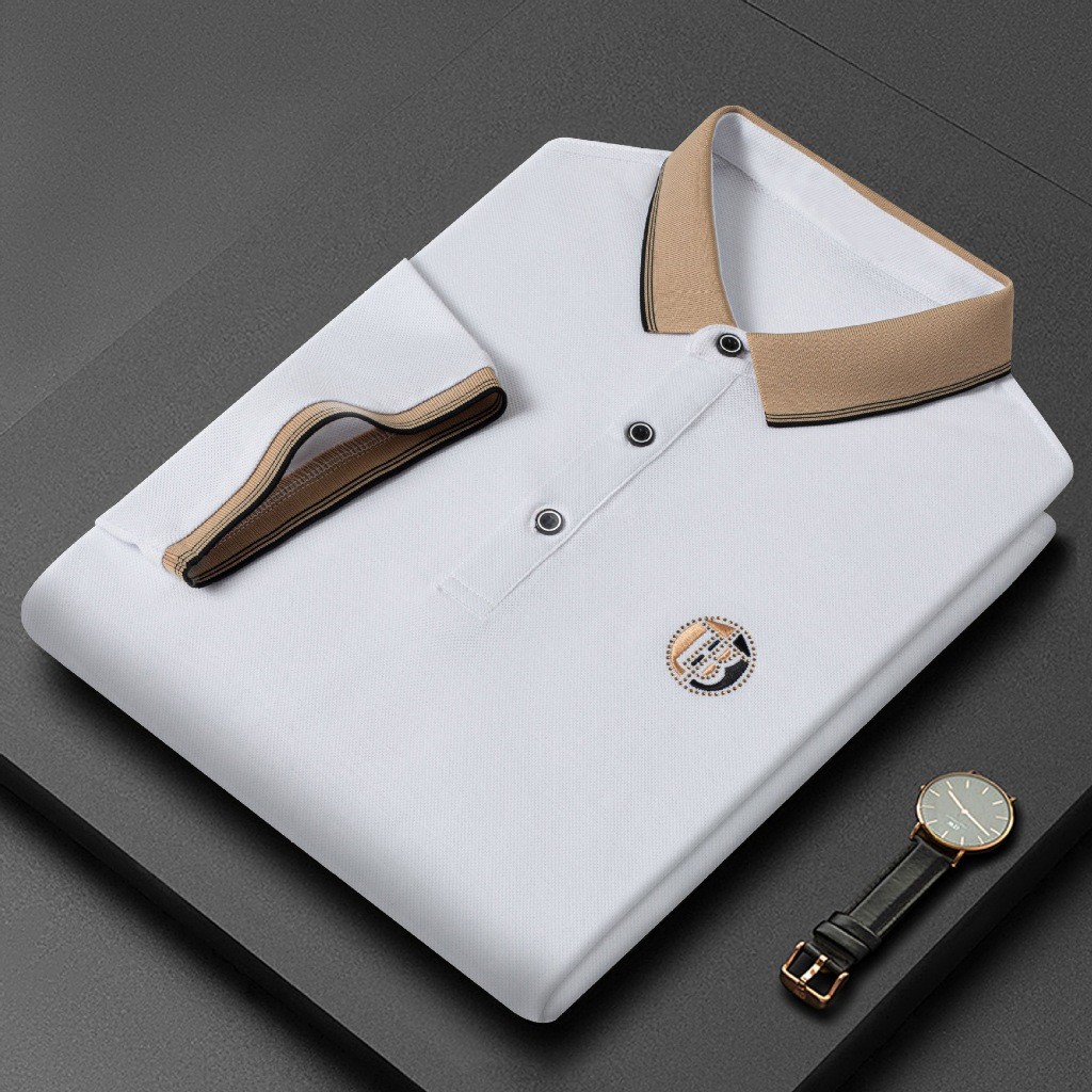BeCoolMan เสื้อโปโล แขนสั้น ปักลาย ระบายอากาศ สวมใส่สบาย สําหรับผู้ชาย ราคา ถูกที่สุด ดีลบีเคเค แกลเลอรีภาพที่ 6