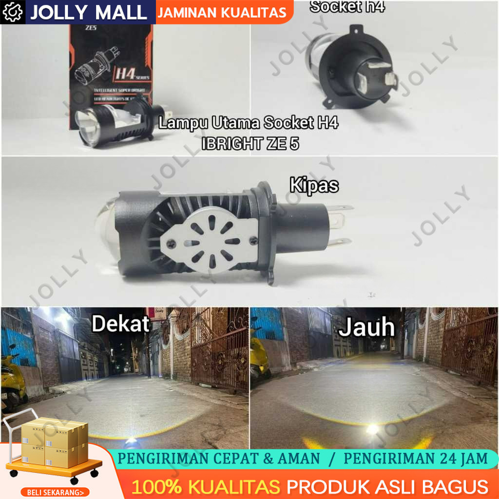 IBRIGHT ZE 5 - ไฟหน้า LED H4 ดั้งเดิมระดับพรีเมียม IBRIGHT ZE5 AC DC ต่ําสูงล่าสุด