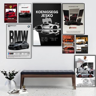 Hiasan Dinding Aesthetic Mobil Sport Hypercar Supercar Pajangan Dinding Dekorasi Gantung Walldecor
