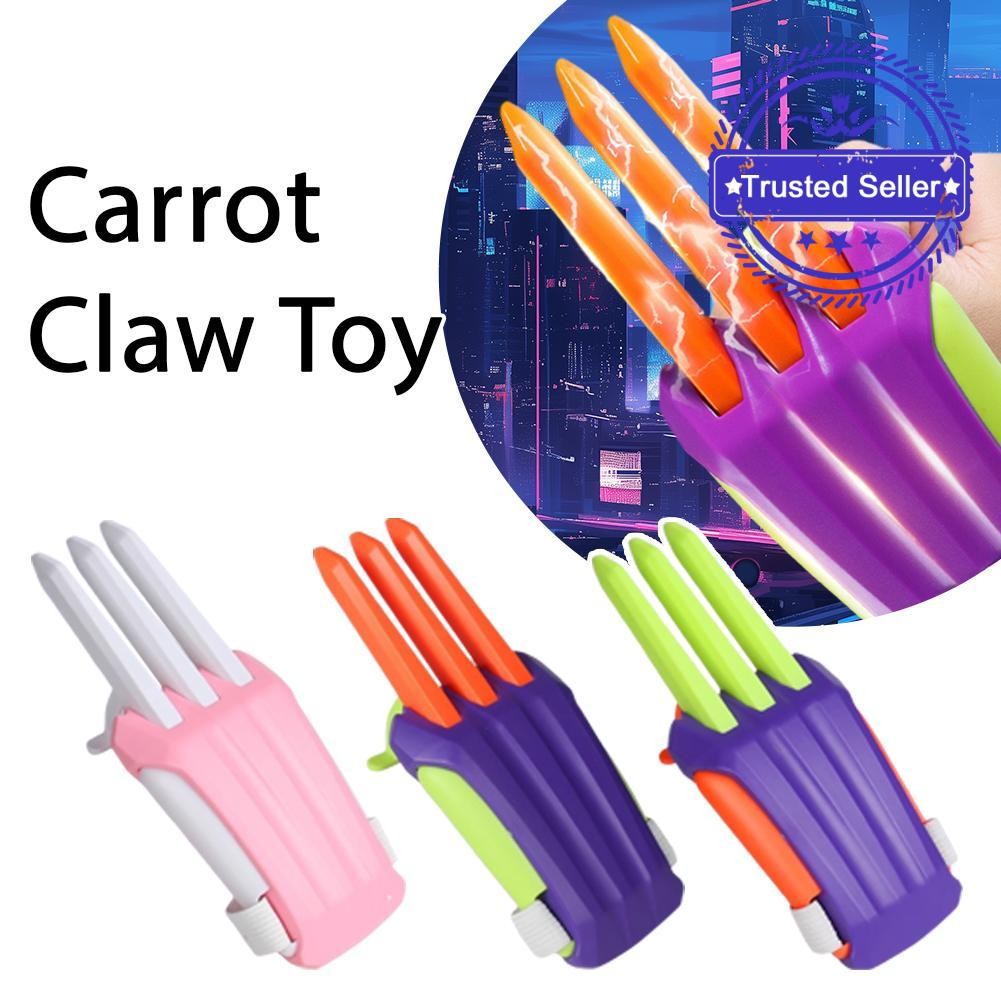 แครอทพลาสติก Claw ของเล่น 3d แครอท Wolverine Claw ของเล่น Mini Gravity Boy วันเกิด Decompression O0a