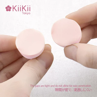 KiiKii พัฟแต่งหน้า ฟองน้ําแต่งหน้ามินิ เซตกล่อง 18 ชิ้น ฟองน้ําไข่ ใช้ได้แห้งและเปียก
