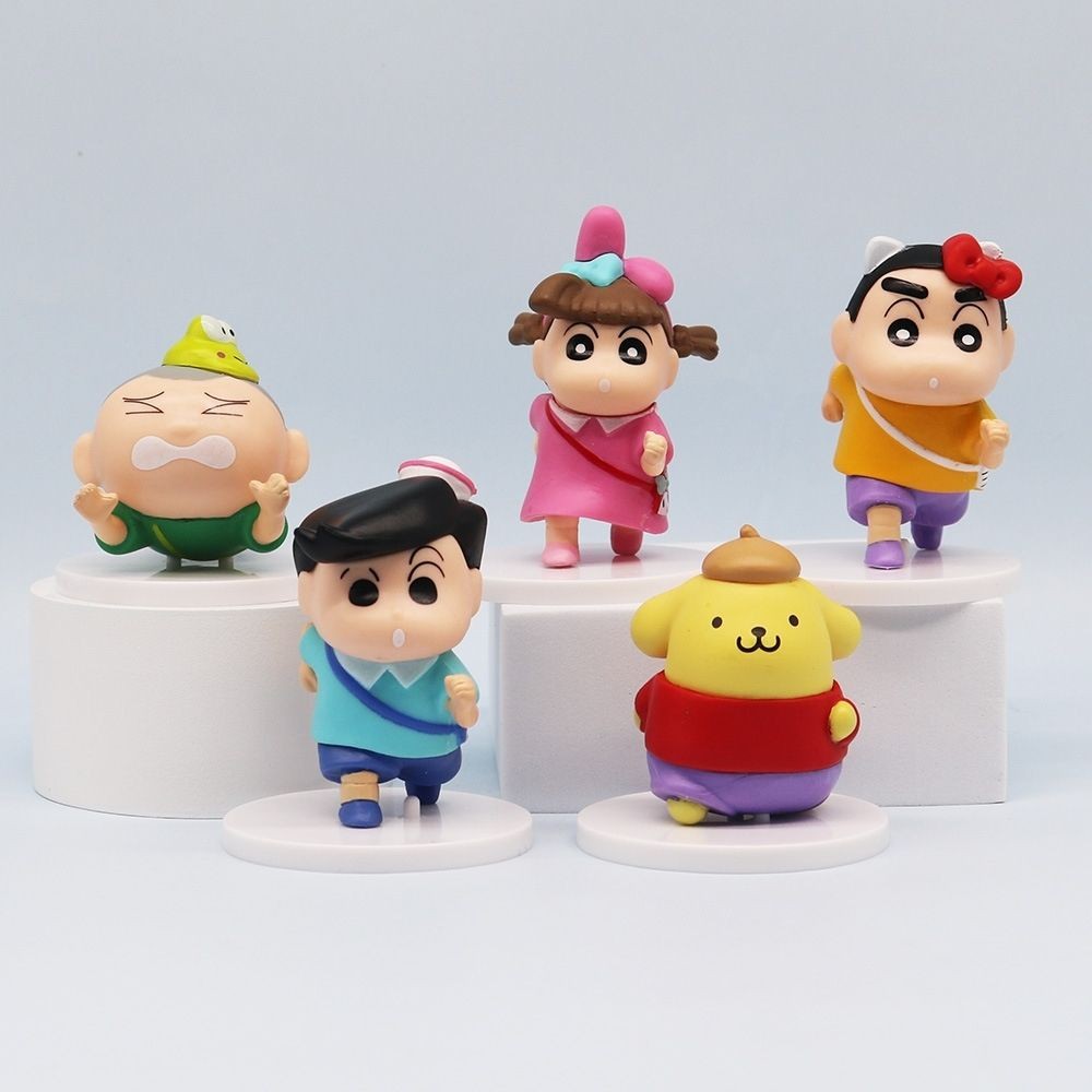 Crayon Shin-Chan Hand-Made Linkage Sanrio Character Quue Doll Dumb Big-Eyed Frog Hello Kitty Pendulu