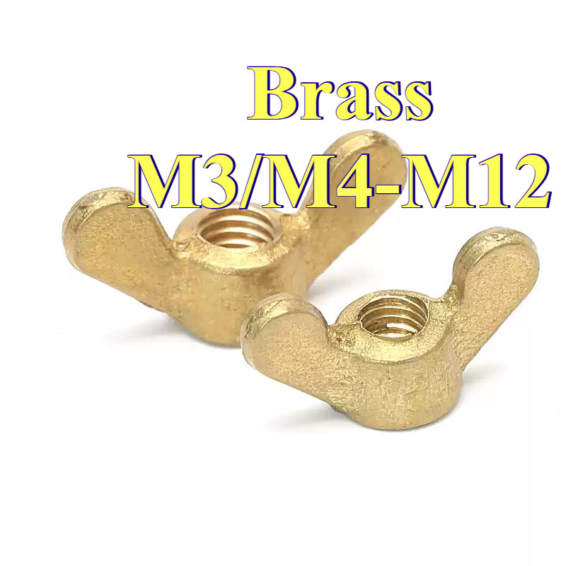 หัวน็อต ตัวเมีย หางปลา ปีก ทองแดง เกลียวมิล หยาบ M3/M4/M5/M6/M8/M10/M12 / Wing Nuts COPPER DIN315 [G
