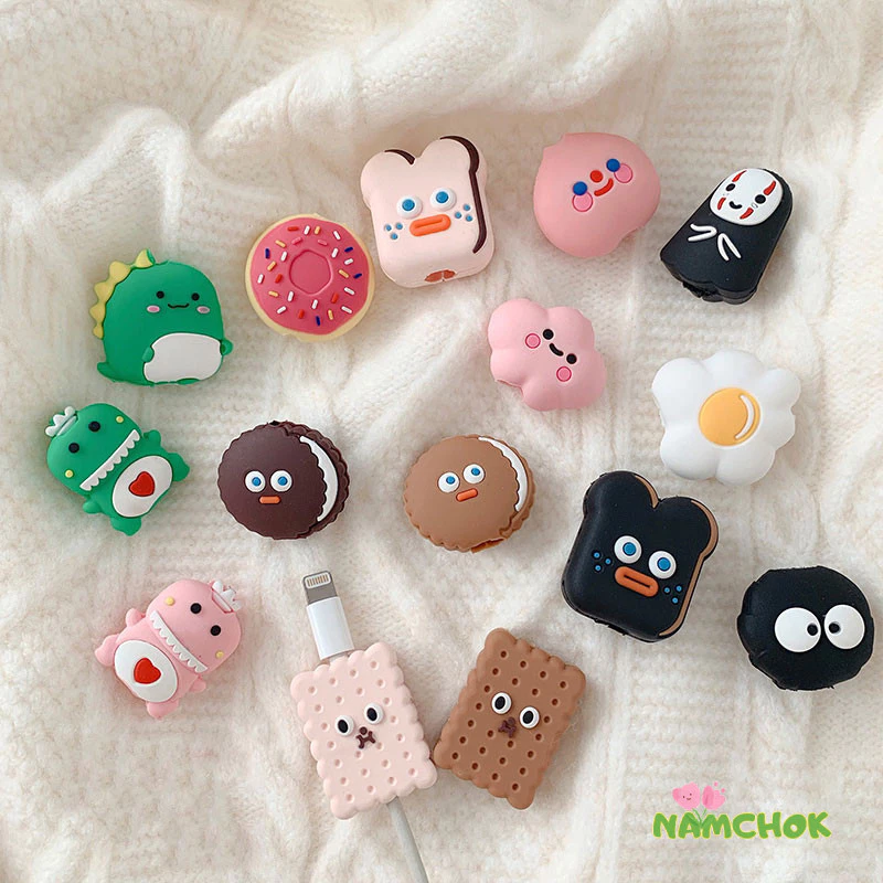 【NK】ฝาครอบป้องกันสายเคเบิลข้อมูลการ์ตูนมอนสเตอร์ตัวน้อยปลอกซิลิโคนตัวจัดระเบียบสายไฟซิลิโคนฝาครอบป้องกันสายข้อมูล thumbnail 8