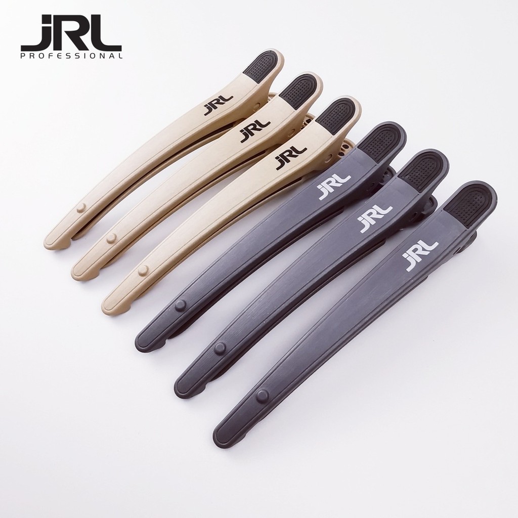 สินค้าใหม่ JRL Professional Hair Stylist Hairdressing คลิปไม่มีรอยต่อคลิปผมดัดผมย้อมพาร์ทิชันตําแหน่ง Anti-slip Duckbill คลิป [cxB]