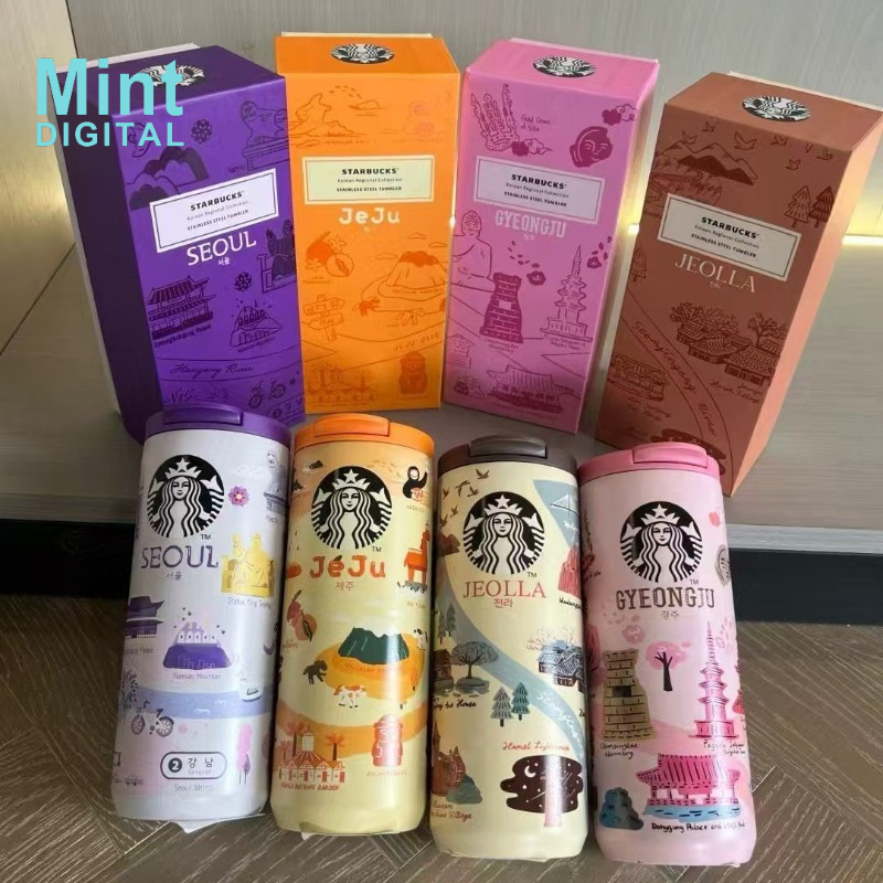 355มิลลิลิตรเกาหลีสตาร์บัคส์ถ้วยประณีตและมีความหมายเมืองถ้วยของที่ระลึกเชจูเกาะกยองจูโซลแก้วกราฟฟิตี