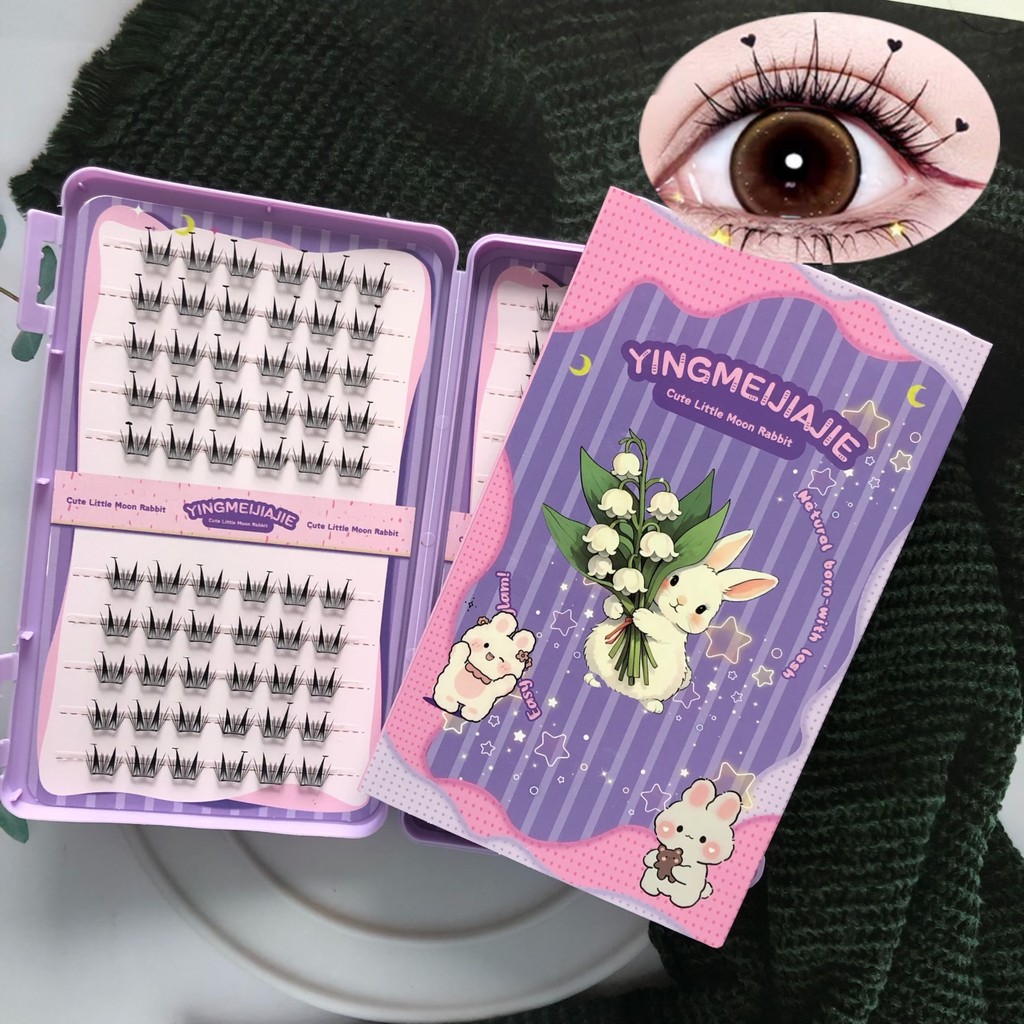 【ไม่ต้องใช้กาว】ขนตาปลอม 20 แถว YF41 ชุดกล่องของขวัญ สำหรับปาร์ตี้ ฮาโลวีน คริสต์มาส ใหม่ล่าสุด