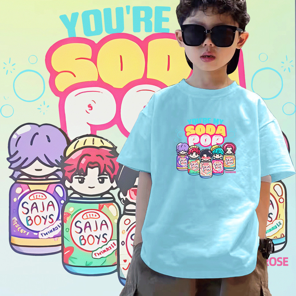 Yout-children ของเด็ก เสื้อเด็ก เสื้อคอกลม แขนสั้น cotton ใส่สบาย เด็ก 2-9 ขวบ 'SODA POP'