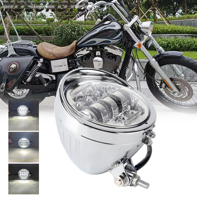 Gไฟหน้ารถมอเตอร์ไซค์สำหรับ Harley Softail Deuce 5.75นิ้วสปอร์ตสเตอร์เหล็ก883 1200 XL Chopper bobber 