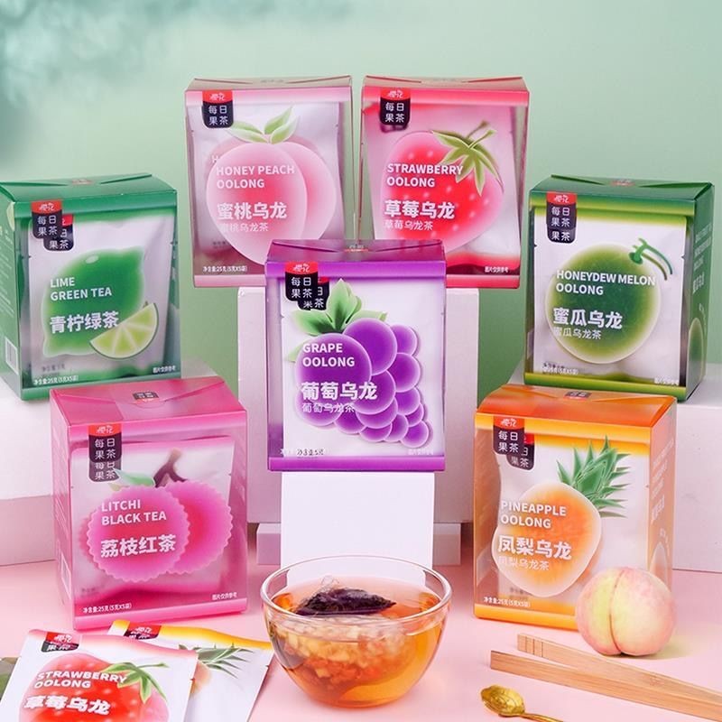Sakura Daily Fruit Tea Lychee Black Tea 25g (5g * 5 ถุง) ชาผลไม้ดอกไม้ Sweet Cold Brew Hot Brew 6.15