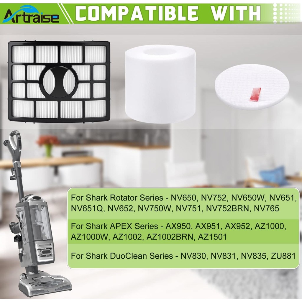 Artraise สําหรับ Shark Rotator สูญญากาศกรองเปลี่ยน,ขับเคลื่อน Lift Away AZ1002 NV650 NV650W NV651 NV
