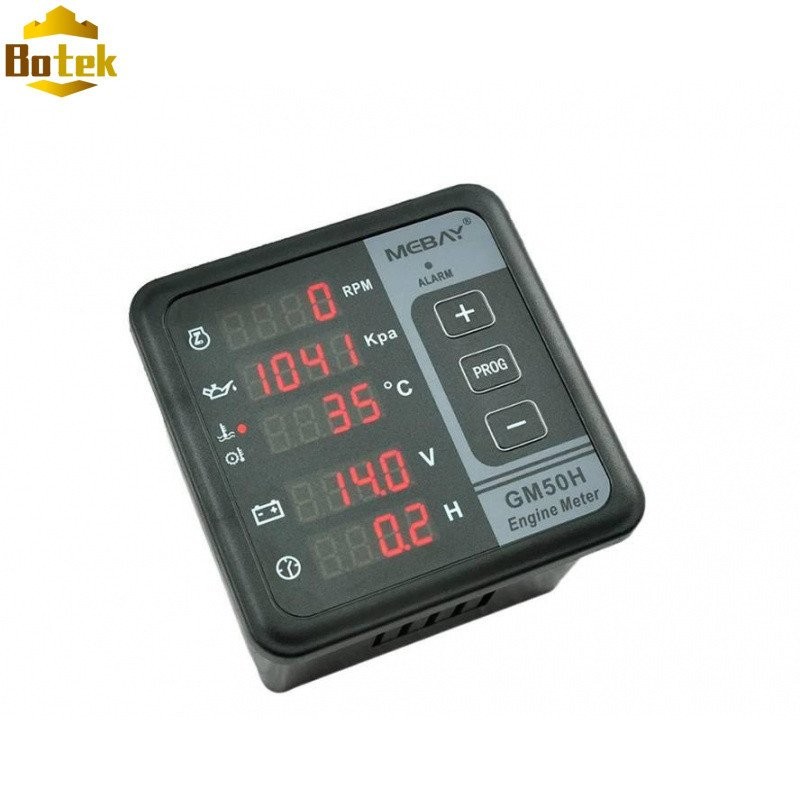 MEBAY GM50H เครื่องยนต์ดิจิตอล Multi-functional Meter Diesel Engine Monitor พร้อมเครื่องวัดความดันน้