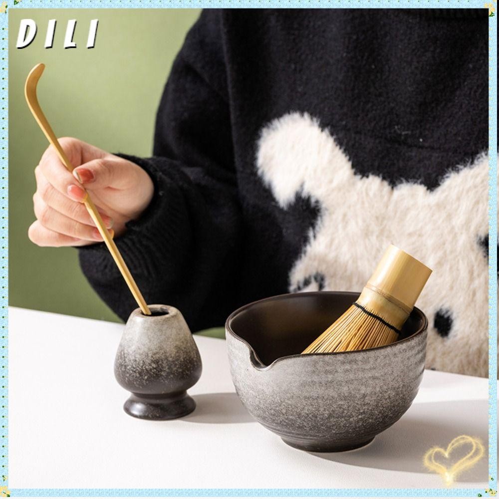DILI ชามมัทฉะ, พื้นผิวเซรามิค Matcha Whisk Holder, พร้อมเทพวยReusable Gradient สี Matcha Making Kit คนรักชา