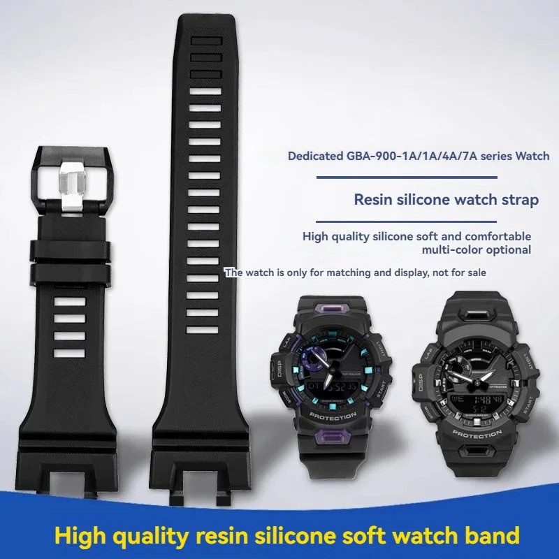สําหรับ Casio GBA-900 ผู้ชายสร้อยข้อมือกีฬากันน้ํา GBA 900 เรซิ่นเปลี่ยนสายนาฬิกาพร้อม Linker นาฬิกา