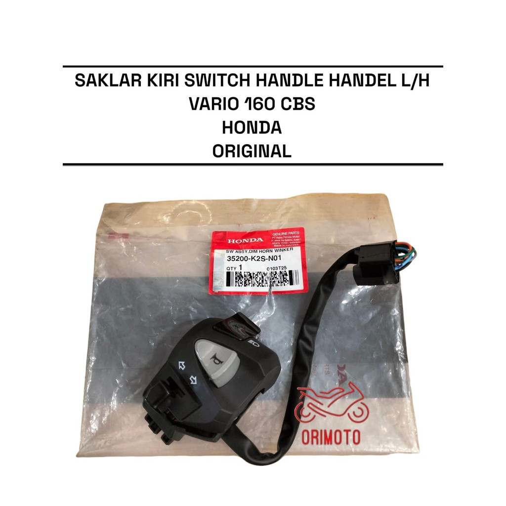 Orimoto- LEFT SWITCH HANDLE L/H VARIO 160 CBS HONDA 35200-K2S-N01 ต้นฉบับ