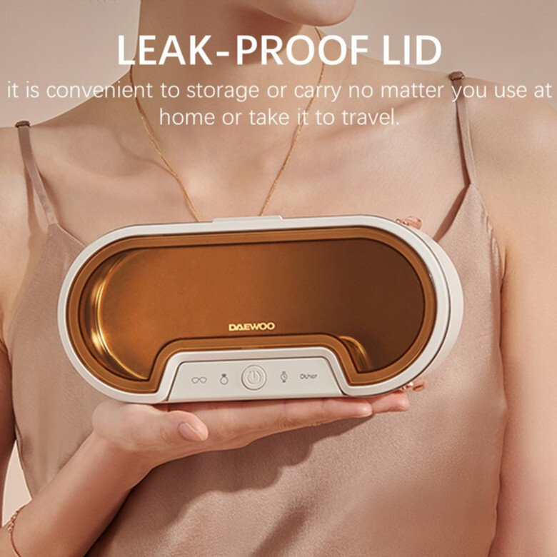 Perfect DAEWOO Ultrasonic Cleaner พร้อมผู้ถือนาฬิกาทําความสะอาดตะกร้า 40KHZ 16.9OZ500ml ถังซักผ้าเคร