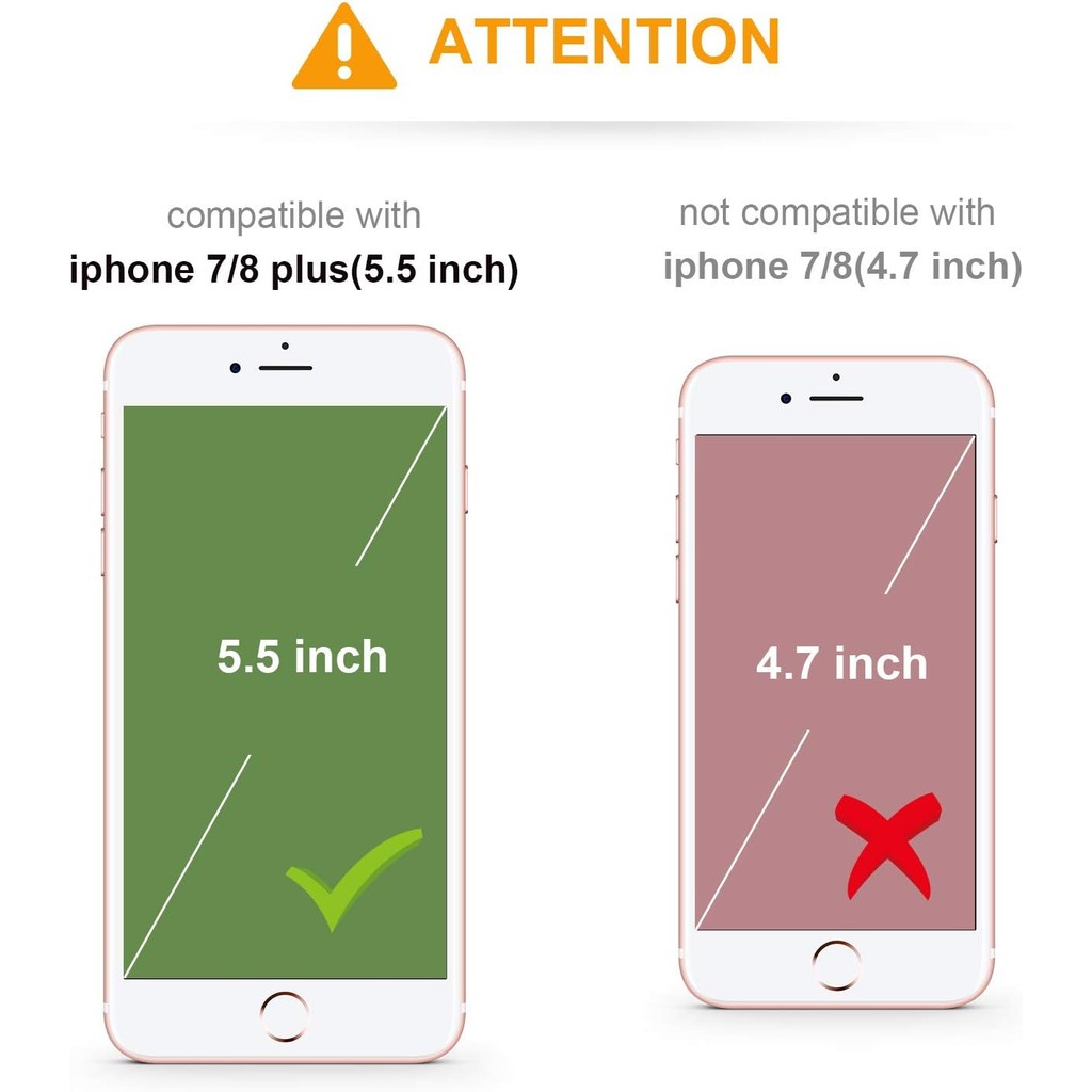 KIHUWEY สําหรับ iPhone 7/8 Plus กระเป๋าสตางค์พร้อมผู้ถือบัตรเครดิต,หนังพรีเมี่ยมแม่เหล็ก Clasp Kicks