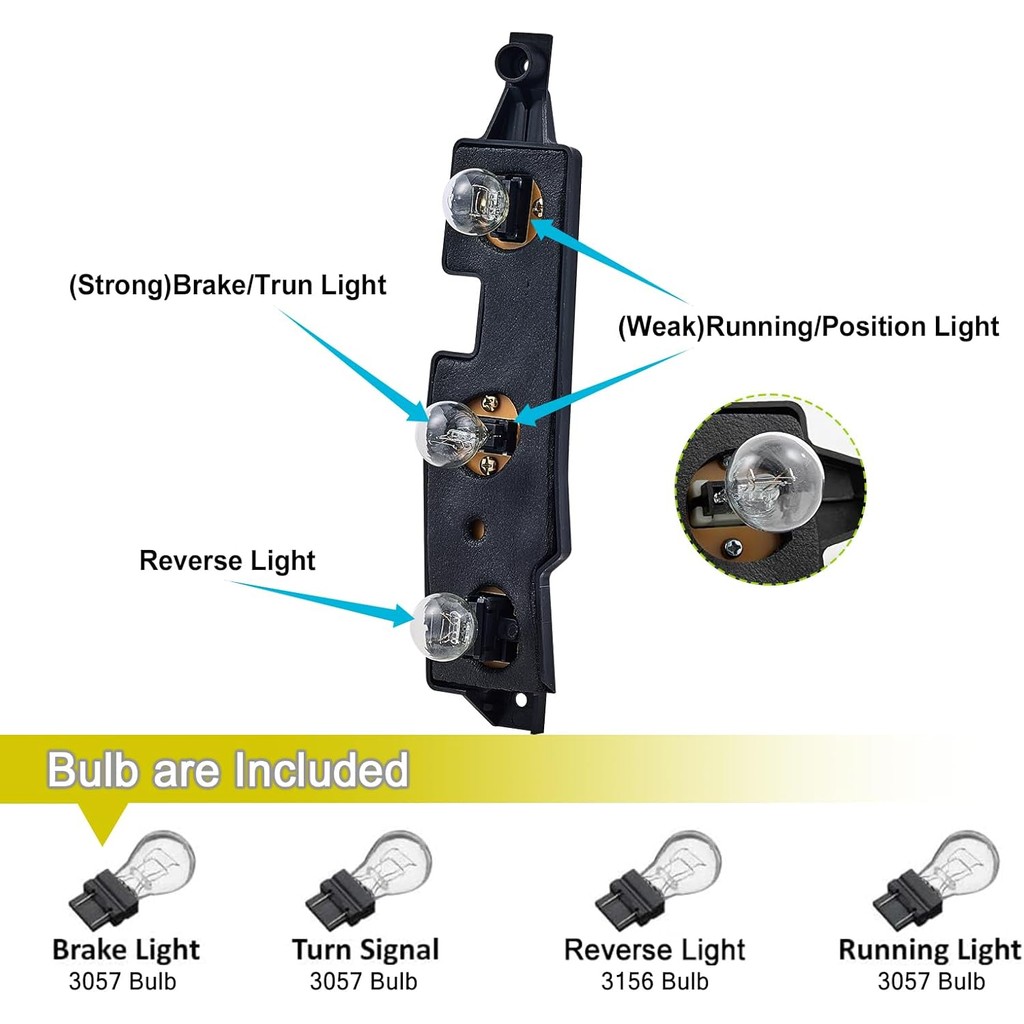 ไฟท้ายเหมาะสําหรับ Checy GMC 88-00 C/K 92-99 Suburban 92-00 Yukon 92-94 Blazer 95-00 Tahoe (แผงวงจรไ