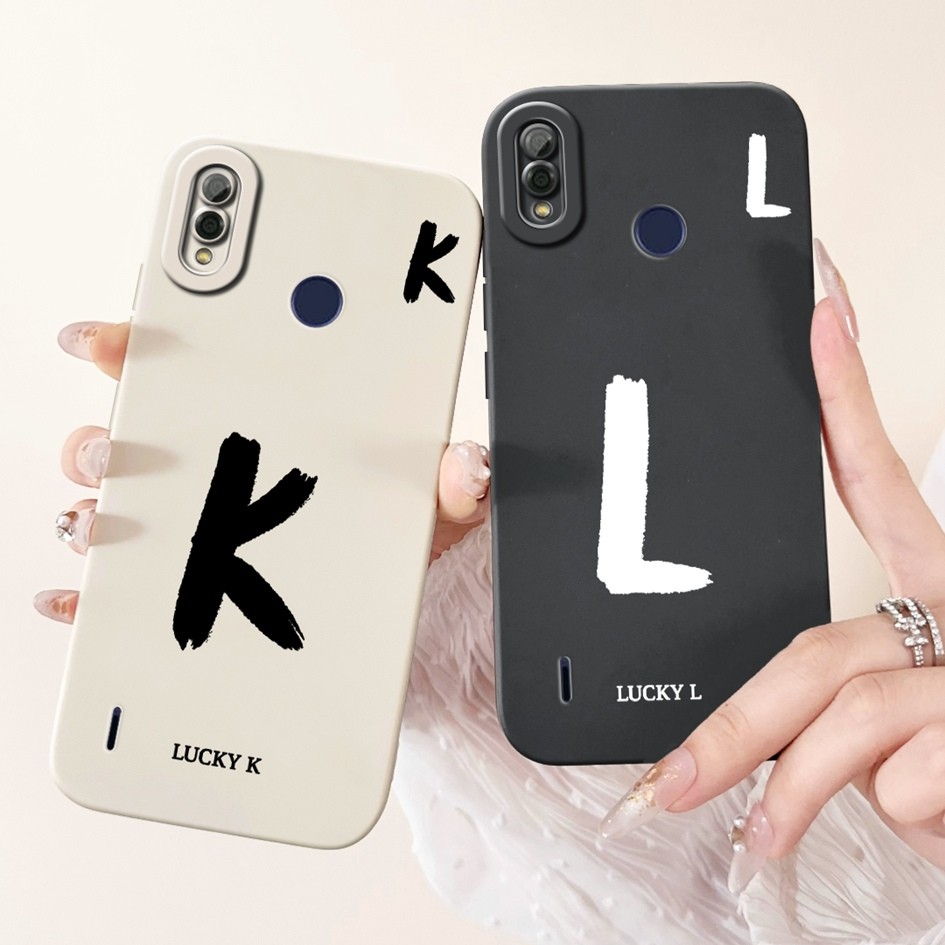สําหรับ Itel P33 Plus กรณีน่ารัก Lucky ตัวอักษร Soft Matte ซิลิโคนกันกระแทกสําหรับ Itel P33 P 33 P33