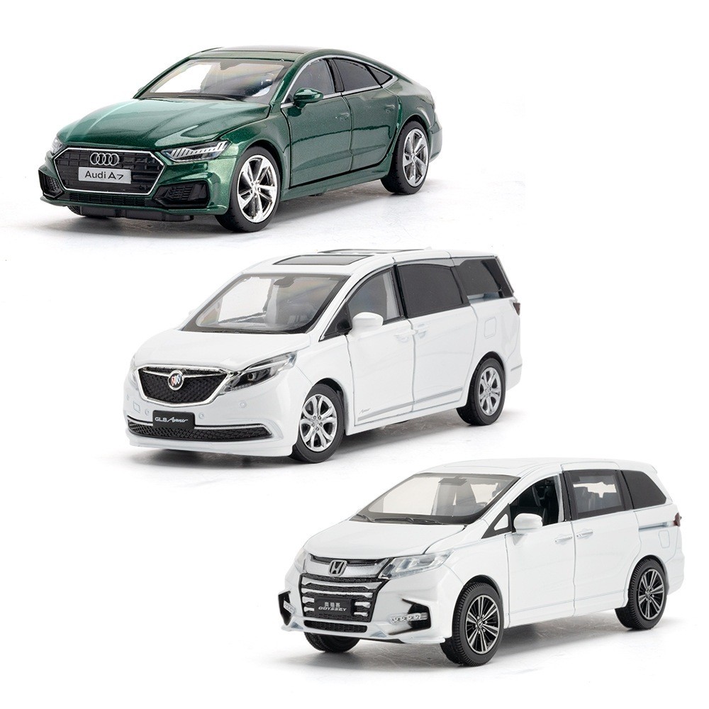 JKM รถDiecast 1:32 Audi A7 Mitsubishis Lancer Evolution IXรถรุ่นโลหะผสมDiecastของเล่นประตูเปิดรถบรรท