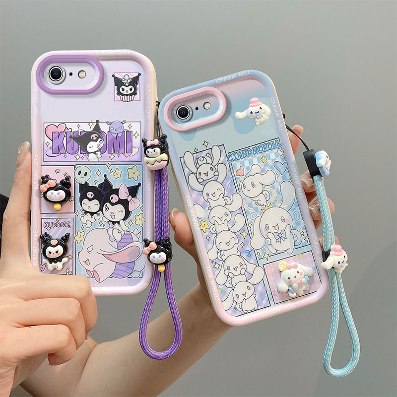เคส IPhone 6/6s/6 Plus/6s Plus/7/8 Dingdang Cat/Stitch/SpongeBob SquarePants/Pai Daxing/Kuromi/Yugui Dog การ์ตูนเคสโทรศัพท์หลายสไตล์ Universal รุ่น/มีจําหน่ายสําหรับผู้ชายและผู้หญิง