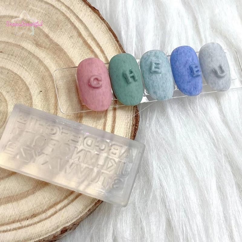  1PC 3D ซิลิโคนเล็บแกะสลักแม่พิมพ์ตัวอักษร Mould ปั๊มออกแบบเจลลายฉลุ DIY เล็บอุปกรณ์เสริมเครื่องมือใหม่ ราคา ถูกที่สุด ดีลบีเคเค