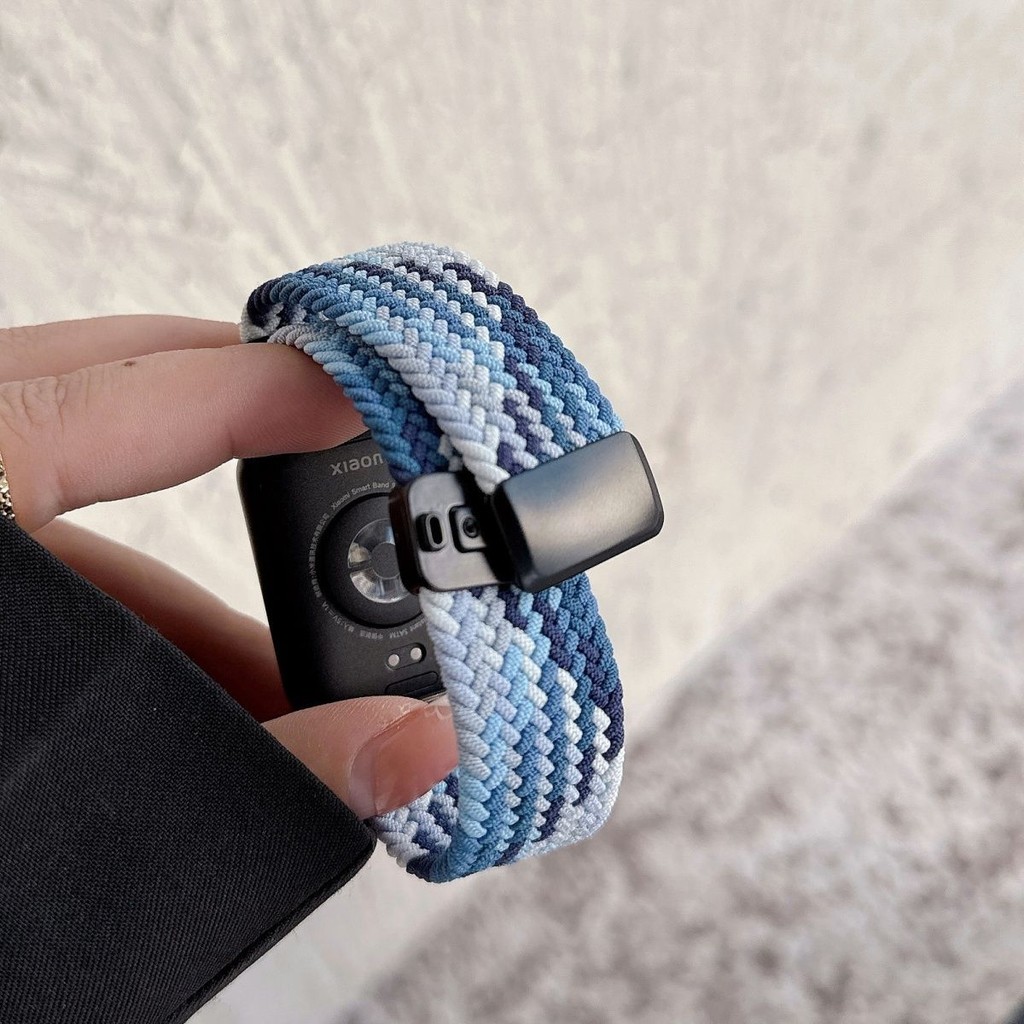 KUMI KUMI KU6 นาฬิกาสายถักไนลอน gw5 Breathable meta Universal ปรับหัวเข็มขัดแม่เหล็ก 22 มม.