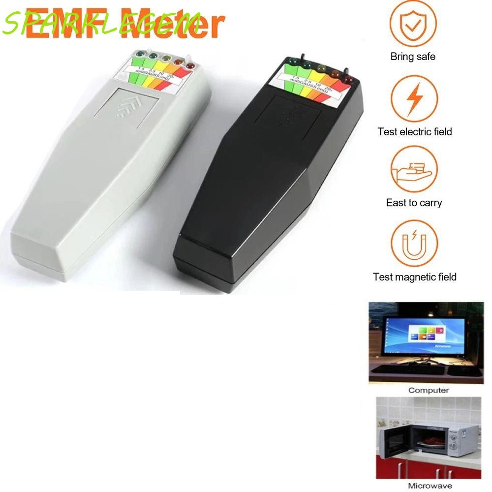 SPARKLEGEM เครื่องทดสอบรังสีแม่เหล็กไฟฟ้า,ความแม่นยําสูง EMF Reader EMF Gauss Meter,มัลติฟังก์ชั่น 5