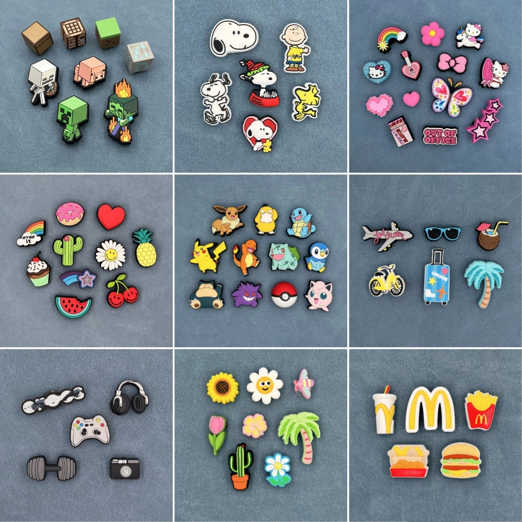 เสน่ห์รองเท้า ชุด (3 ~ 13 ชิ้น) อุปกรณ์เสริมรองเท้า เสน่ห์รองเท้าแฟชั่น DIY คุณภาพสูง