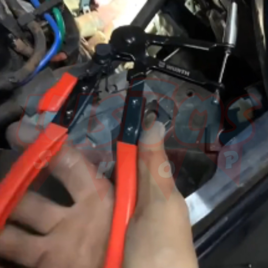 ชุดคีมหนีบเข็มขัดรัดท่อ หนีบเข็มขัด คีมกิ๊ปรัดท่อ คีมถ่าง ถอด  เข็มขัดรัดท่อน้ำมัน คีมหนีบเข็มขัดรัดท่อรถยนต์ - รูปที่ 4