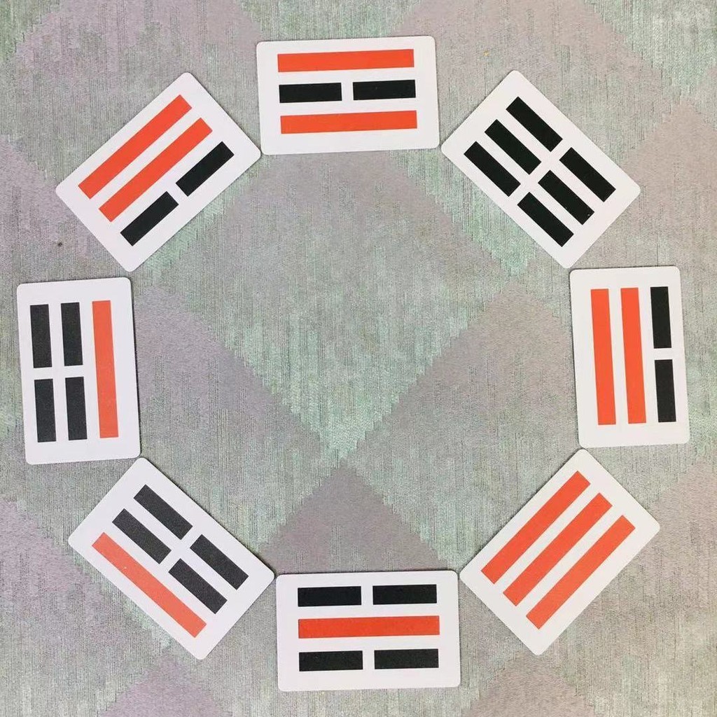 Zhouyi Sixty-Four Trigrams I Ching Enlightenment Flash Card I Ching Learning Card Three Lines Gossip