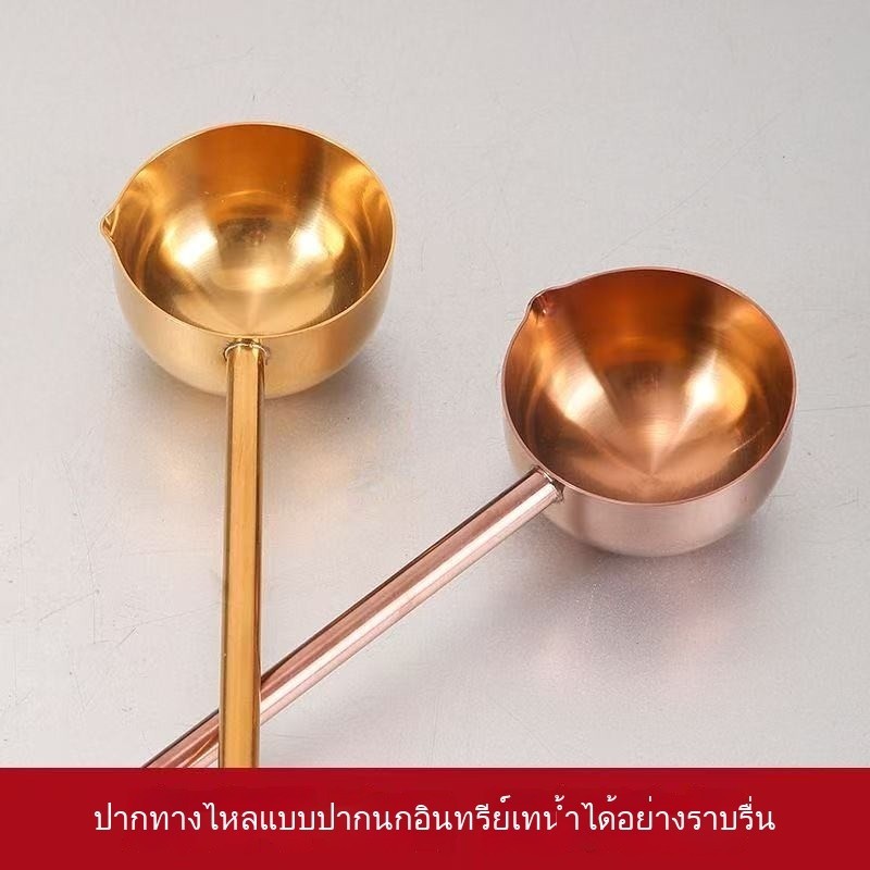ช้อนน้ำสแตนเลสสตีลช้อนปรุงรสซอสครัวช้อนอเนกประสงค์ช้อนด้ามยาวช้อนน้ำมันความจุ: 80ml / 125ml ราคา ถูกที่สุด ดีลบีเคเค แกลเลอรีภาพที่ 4