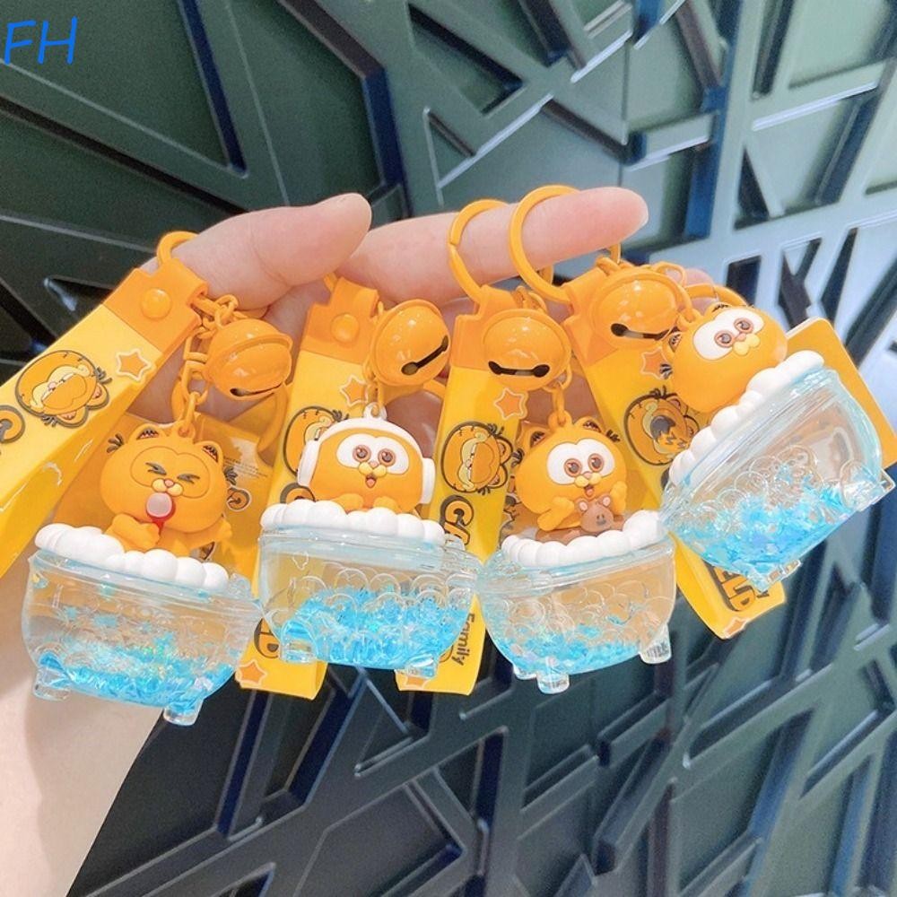 FENGHA พวงกุญแจจี้น่ารัก, ตกแต่งอ่างอาบน้ําอาบน้ําพวงกุญแจ, เครื่องประดับการ์ตูน PVC รถน่ารัก Kechai