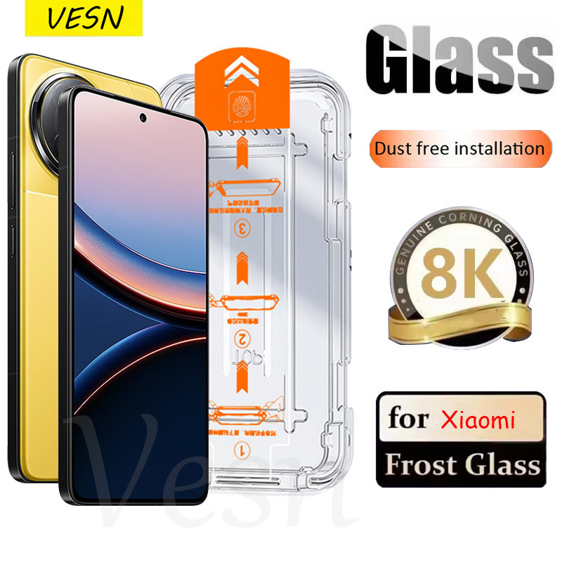 ติดตั้งง่ายเคลือบน้ำมันฟรีฝุ่นฟรีป้องกันหน้าจอสำหรับ Xiaomi POCO C75 C65 C40 C31 C3 X7 X6 X5 X4 X3 M