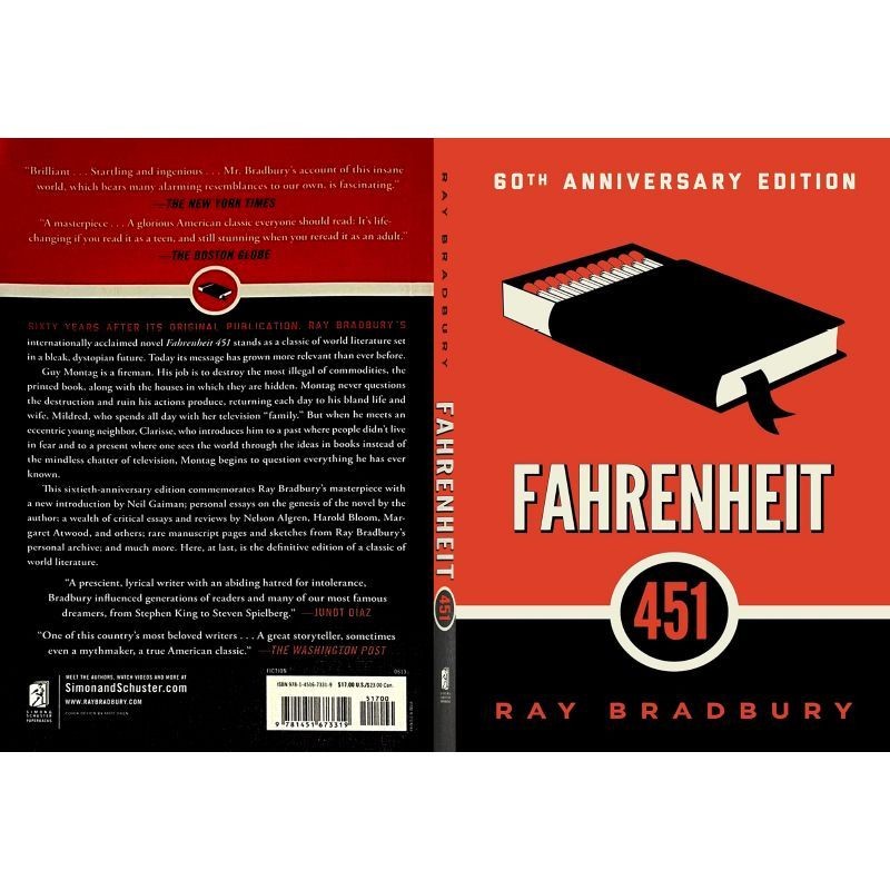 ฟาเรนไฮต์ 451 องศาฟาเรนไฮต์ 451 กระดาษนวนิยายภาษาอังกฤษพร้อมสต็อกจัดส่งที่รวดเร็ว