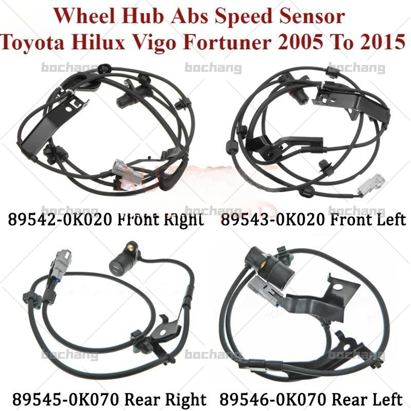 ดุมล้อ Abs เซ็นเซอร์ความเร็วด้านหน้าสําหรับ Toyota Hilux Vigo Fortuner 2005 ถึง 2015 89542/89543-0K0
