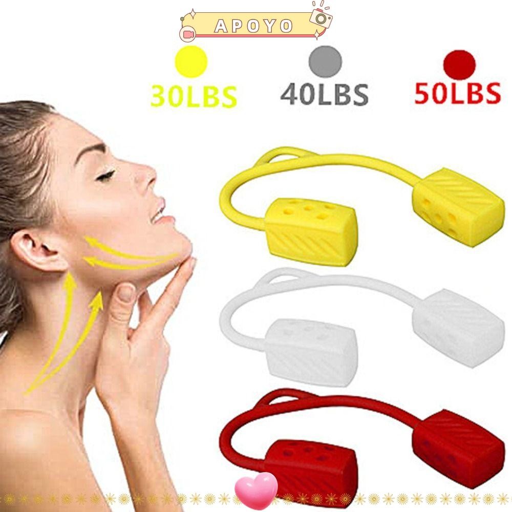 APOYO คอ Toning, Jawline Exerciser 30/40/50lbs Jaw Exerciser, อัพเกรด Double Chin Reducer ผู้หญิงผู้
