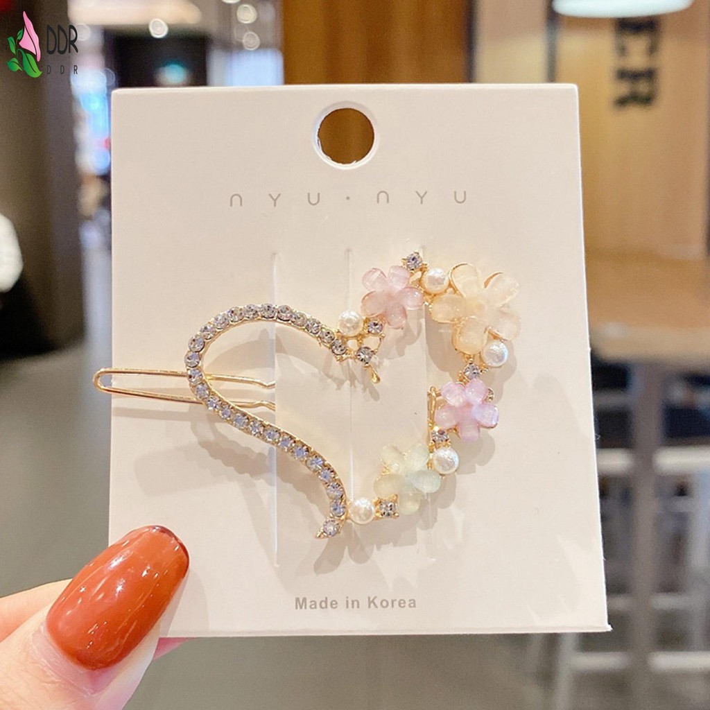 พลอยเทียมคลิปผมทรงหัวใจ ของขวัญวันเกิดสำหรับผู้หญิง - รูปที่ 4