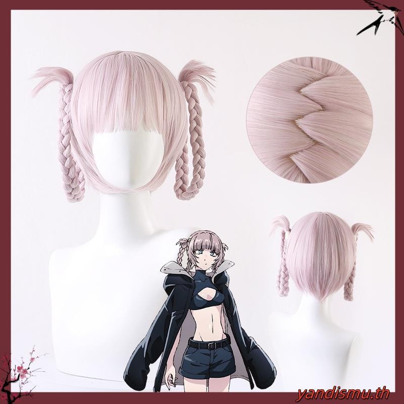 Anime Call of the Night Nanakusa Nazuna Cosplay Wig Yofukashi No Uta 37cm Pink Grey Wigs Heat Resist